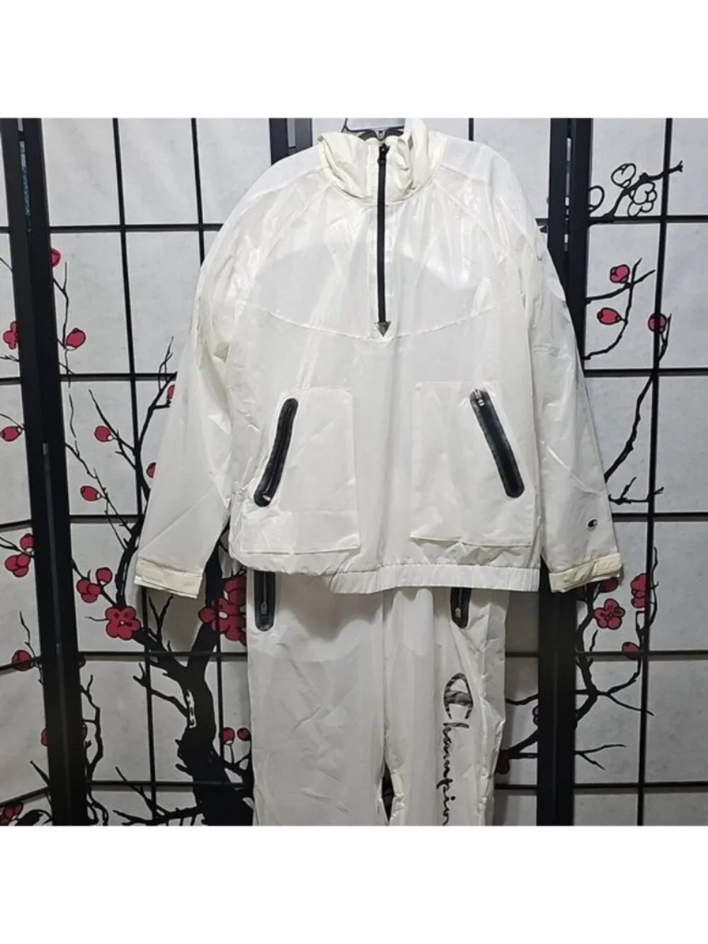 Champion Tracksuit Cocoa Butter Jacket And Pants Large New